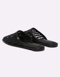 TOMMY HILFIGER HILFIGER LEATHER FLAT MULE