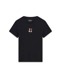 GUESS JEANS GJ SS CN I LOVE GJ REG TEE WOMENS BLOUSE