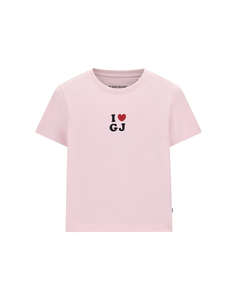 GUESS JEANS GJ SS CN I LOVE GJ REG TEE WOMENS BLOUSE