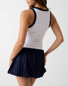 GUESS JEANS GJ EMBRO RINGER TANK TOP WOMENS BLOUSE