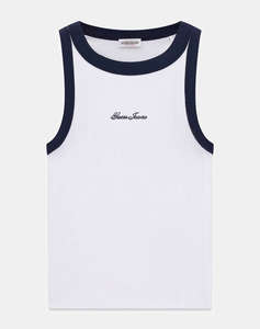 GUESS JEANS GJ EMBRO RINGER TANK TOP WOMENS BLOUSE