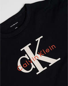 CALVIN KLEIN JEANS MESH APPLIQUE SS T-SHIRT