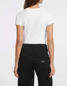 GUESS JEANS GJ SS VN SLIM MINI AMERICA TEE WOMENS BLOUSE