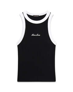 GUESS JEANS GJ EMBRO RINGER TANK TOP WOMENS BLOUSE