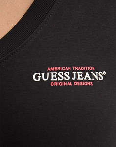 GUESS JEANS GJ SS VN SLIM MINI AMERICA TEE WOMENS BLOUSE