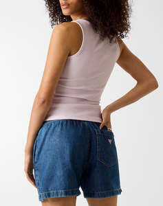 GUESS JEANS GJ RIB EMBRO TANK TOP WOMENS BLOUSE