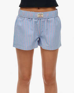 SUPERDRY D3 OVIN COTTON STRIPE ELASTIC SHORT WOMENS SHORTS