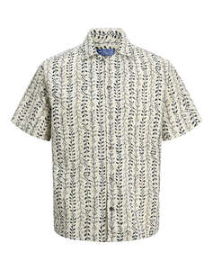 JACK&JONES JPRBLULYON PRINT DOBBY S/S SHIRT SN