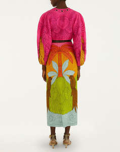 FARM RIO USIACURI MULTICOLOR MAXI SKIRT-USIACURI MULTICOLOR