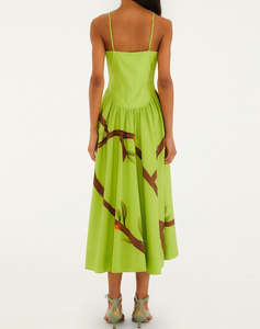 FARM RIO GREEN MAXI DRESS-GREEN