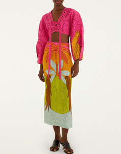 FARM RIO USIACURI MULTICOLOR EYELET BLOUSE-USIACURI MULTICOLOR