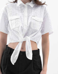 GUESS JEANS GJ CROPPED FRONT TIE TOP Дамска риза