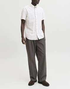JACK&JONES JPRBLUSUMMER LIN. BL. SHIELD SS SHIRT SN