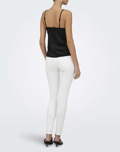 ONLY ONLFARAYA STRAP LACE SATIN TOP WVN
