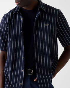 GUESS SS YARN DYED CRINKLE SHIRT MENS SHIRT