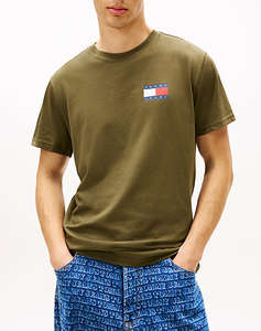 TOMMY JEANS TJM SLIM ESSENTIAL FLAG TEE EXT NEW