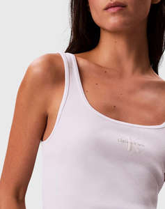 CALVIN KLEIN JEANS MONOGRAM SCOOP NK RIB TANK TOP