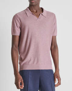 ANTONY MORATO MMSW01603YA500067 MIN OF 6 SWEATER REGULAR FIT IN LINEN BLEND SOFT YARN WITH LOGOED METAL BADGE MENS