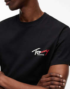 TOMMY JEANS TJM SLIM SIGN CHEST SS TEE EXT NEW