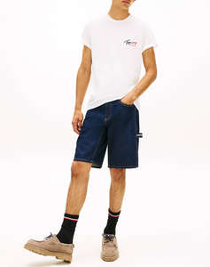 TOMMY JEANS TJM SLIM SIGN CHEST SS TEE EXT NEW