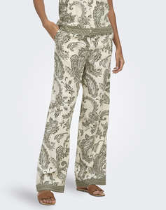 ONLY ONLLIANA LEYA PULL UP PAISLEY PANT WVN