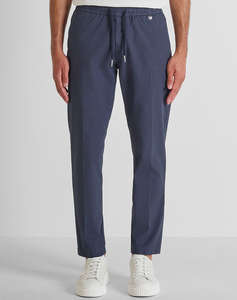 ANTONY MORATO MMTR00787FA900138 MIN OF 6 TROUSERS SALEM SLIM FIT IN STRETCH CORDUROY COTTON FABRIC GARMENT DYE WITH METAL BADGE MENS TROUSERS