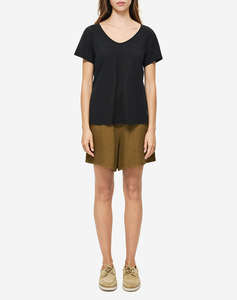 DIRTY LAUNDRY V-NECK LINEN BLEND T-SHIRT