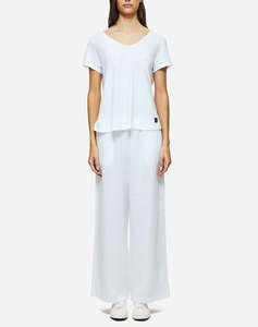 DIRTY LAUNDRY V-NECK LINEN BLEND T-SHIRT