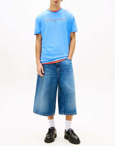 TOMMY JEANS TJM REG LINEAR LOGO TEE EXT