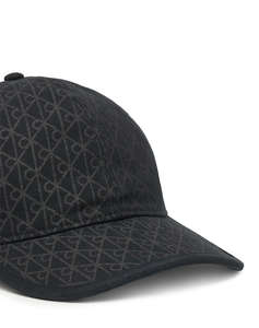 CALVIN KLEIN JEANS EMBLEM PRINT w LEATHER PATCH CAP