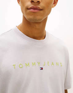 TOMMY JEANS TJM REG LINEAR LOGO TEE EXT