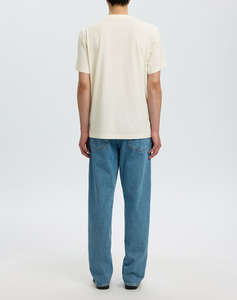 SELECTED SLHASPEN EMB SS O-NECK TEE