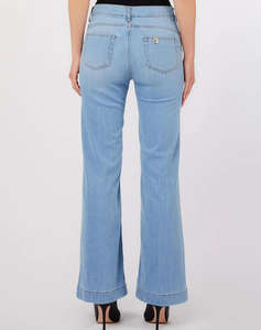 LIU JO DENIM_UA6D48_B.UP FLARE BUTTON HW WOMENS TROUSERS