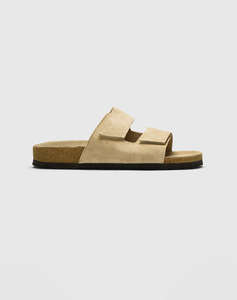 SELECTED SLMBASTIAN SUEDE STRAP SLIDER