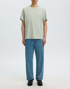 SELECTED SLHASPEN EMB SS O-NECK TEE