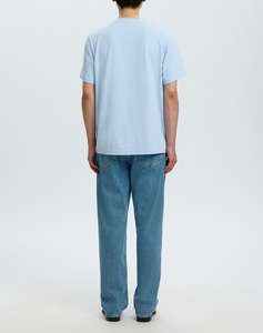 SELECTED SLHASPEN EMB SS O-NECK TEE