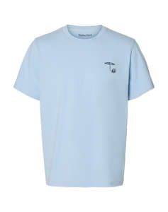 SELECTED SLHASPEN EMB SS O-NECK TEE