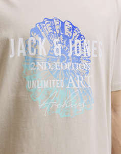 JACK&JONES JJGRADIENT PRINT TEE SS CREW NECK LN