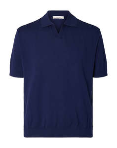 SELECTED SLHTORINO SS KNIT RELAXED OPEN POLO