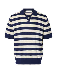 SELECTED SLHTORINO SS KNIT RELAXED OPEN POLO