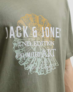 JACK&JONES JJGRADIENT PRINT TEE SS CREW NECK LN