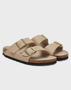 BIRKENSTOCK S26 SYNTHETICS ARIZONA BF TRIPLES SANDCASTLE/OYSTER 35 - 43 NARROW SEASONAL WOMENS SHOE