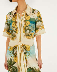 FARM RIO ROYAL SEA MULTICOLOR MIDI DRESS-ROYAL SEA MULTICOLOR