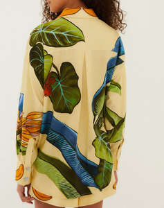 FARM RIO BANANA GRAPES YELLOW SHIRT-BANANA GRAPES YELLOW