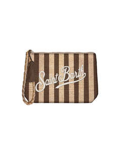 MC2 RAFFIA POUCH-POCHETTE-STRIPES S V 18 EMB