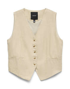 VERO MODA VMLAICA SL LINEN WAISTCOAT