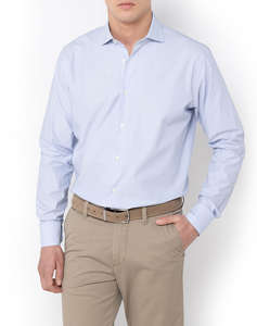 THE BOSTONIANS SHIRT DOBBY CUSTOM FIT Semi-Rex Custom Fit