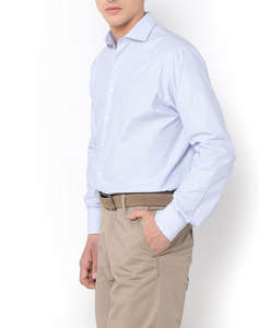 THE BOSTONIANS SHIRT DOBBY CUSTOM FIT Semi-Rex Custom Fit