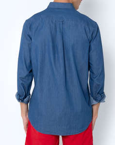 THE BOSTONIANS SHIRT DENIM REGULAR FIT Plain DENIM Button-down Regular Fit
