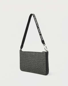 KARL LAGERFELD JEANS KLJ BOX LOGO RAFFIA POUCH